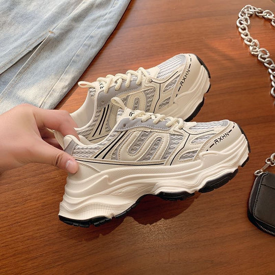 Damen Trendige Sport Sneakers mit atmungsaktivem Mesh-Obermaterial und dämpfender Sohle EB