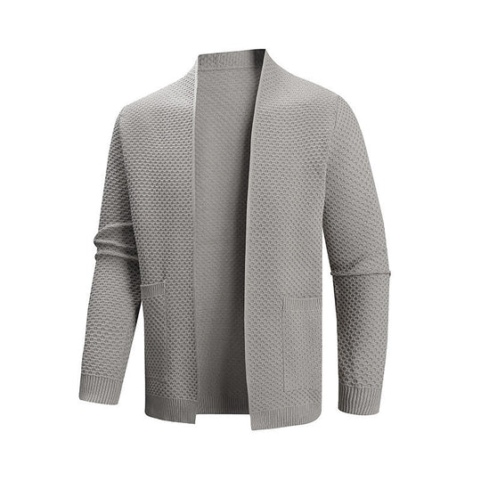 Herren Strickjacke mit offenem Kragen EB