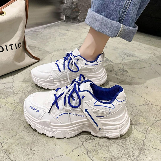 Damen Sportliche Chunky Sneakers mit atmungsaktivem Mesh und dynamischer Sohle EB