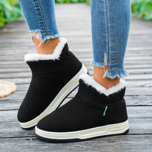 Damen gefütterte Stiefeletten mit elastischem Halsausschnitt EB