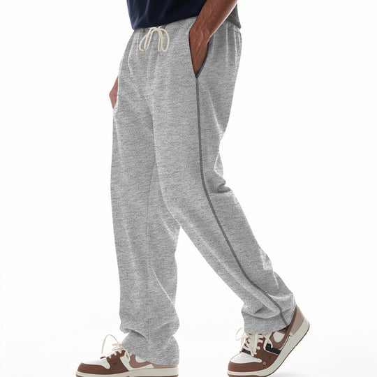 Herren nan locker sitzende Sweatpants mit seitlicher Ziernaht, elastischem Komfortbund und tiefen Eingrifftaschen EB