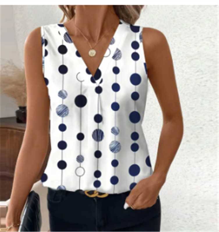 Damen modisches V-Ausschnitt Top EB