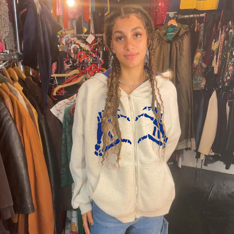 Damen Kapuzenpullover mit einzigartigem Grafikdruck EB