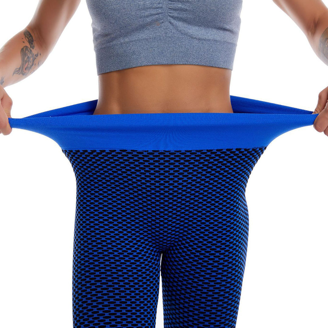 Damen Hochwertige Sport-Leggings mit elastischem Bund und modernem Muster EB