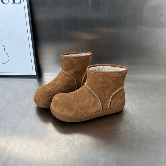 Damen Gemütliche Winterstiefel aus hochwertigem Wildleder mit warmem Innenfutter EB