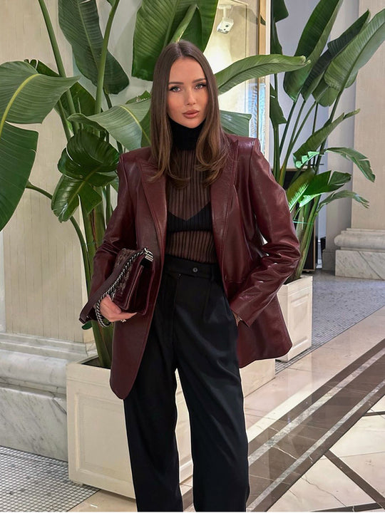 Damen elegante jacke mit tailliertem Schnitt EB