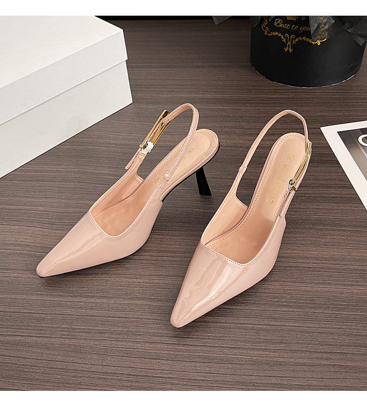 Damen Slingback-Pumps mit eleganter Schlangenlederstruktur EB