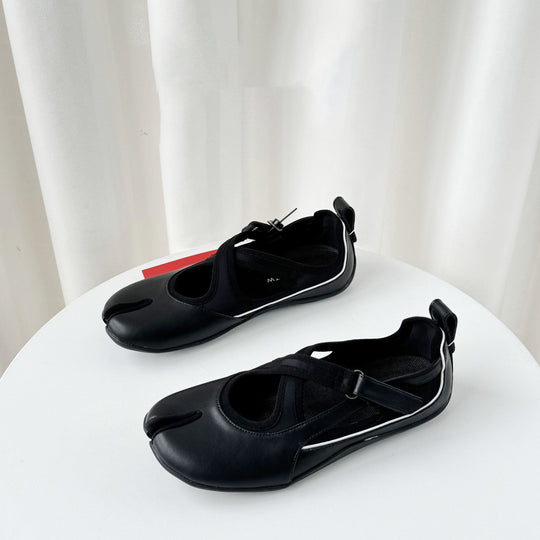 Damen Sportliche Ballerinas mit flexiblem Riemchen und atmungsaktivem Obermaterial EB