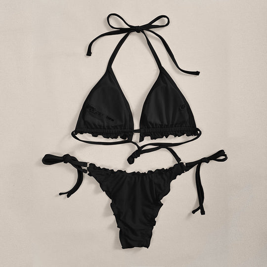 Damen Triangel-Bikini mit Rüschendetails EB