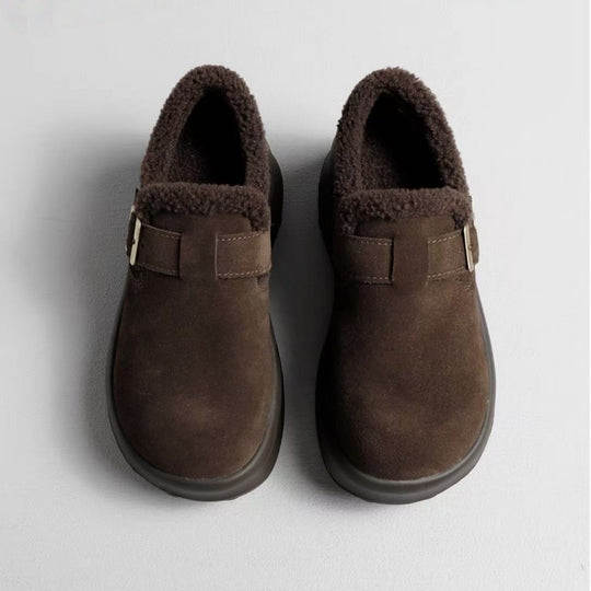Damen Komfortable Clogs mit elegantem Kunstfellfutter EB
