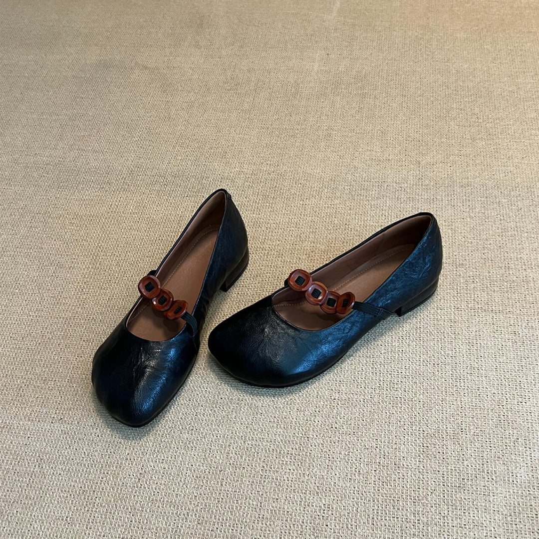 Damen elegante Ballerinas mit einzigartigem Riemchenakzent EB