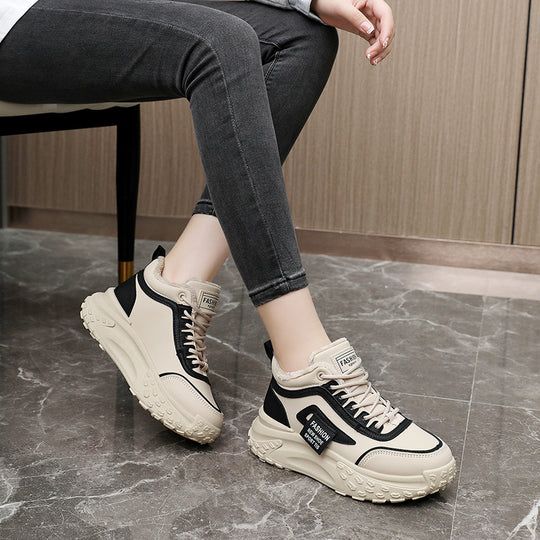 Damen High-Top Sport Sneakers mit warmem Innenfutter und rutschfester Sohle EB