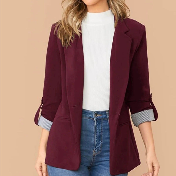 Damen Elegante Blazerjacke mit Kontrastdetails EB