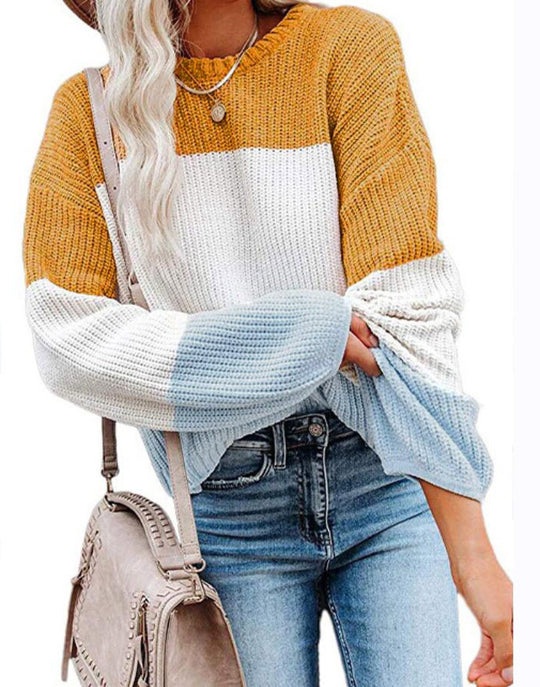 Damen lässiger Strickpullover EB