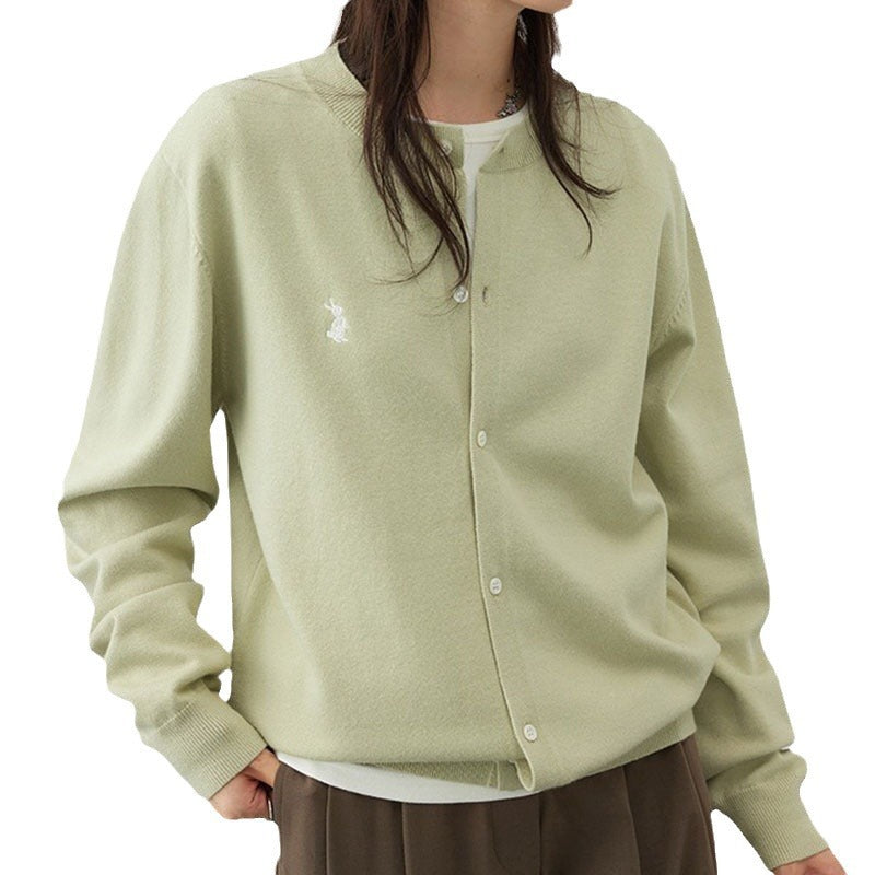 Damen weiche Strickjacke mit feinen Knopfdetails und elegantem Design EB