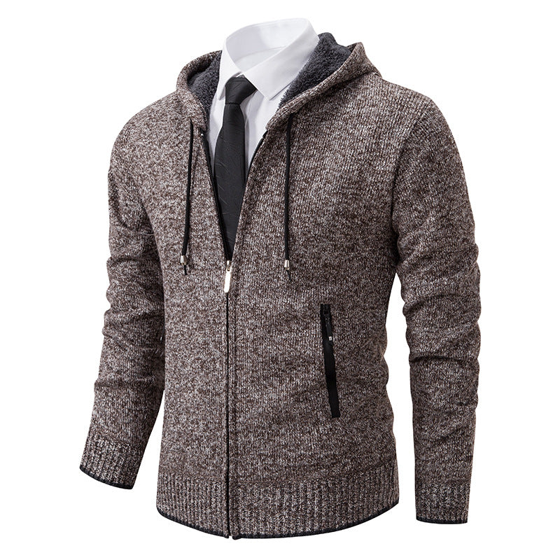 Herren Kapuzenjacke mit softem Fleece-Futter und eleganten Details EB