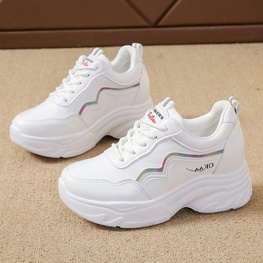 Damen Sportliche Sneakers mit modischem Plateau und atmungsaktivem Obermaterial EB