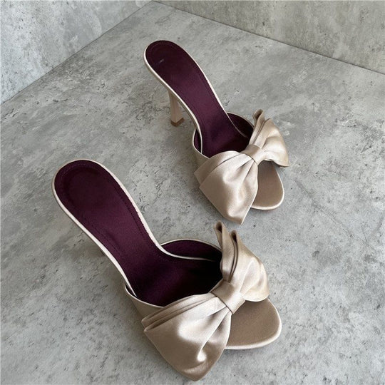 Damen High Heel Sandalen mit kunstvollem Schleifendesign EB
