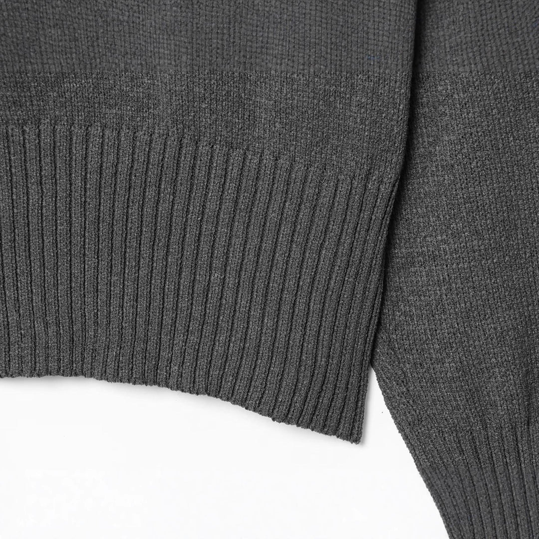 Damen gemütlicher Strickpullover mit weitem Schnitt und eleganter Bundabschlüsse EB