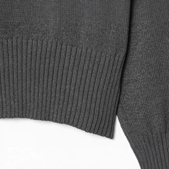 Damen gemütlicher Strickpullover mit weitem Schnitt und eleganter Bundabschlüsse EB