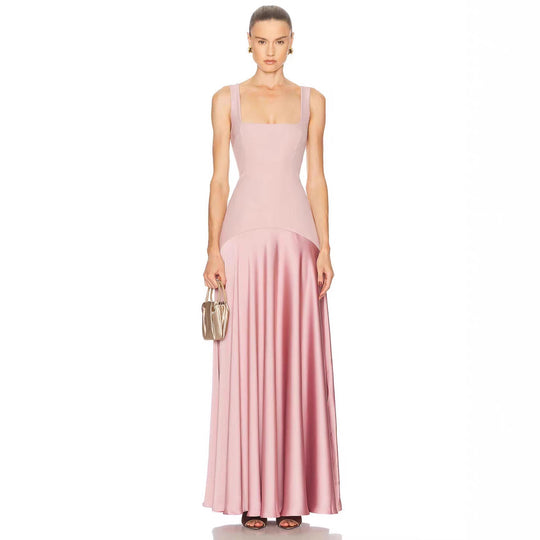 Damen elegantes Kleid mit figurformendem Schnitt und elegantem Reißverschluss EB