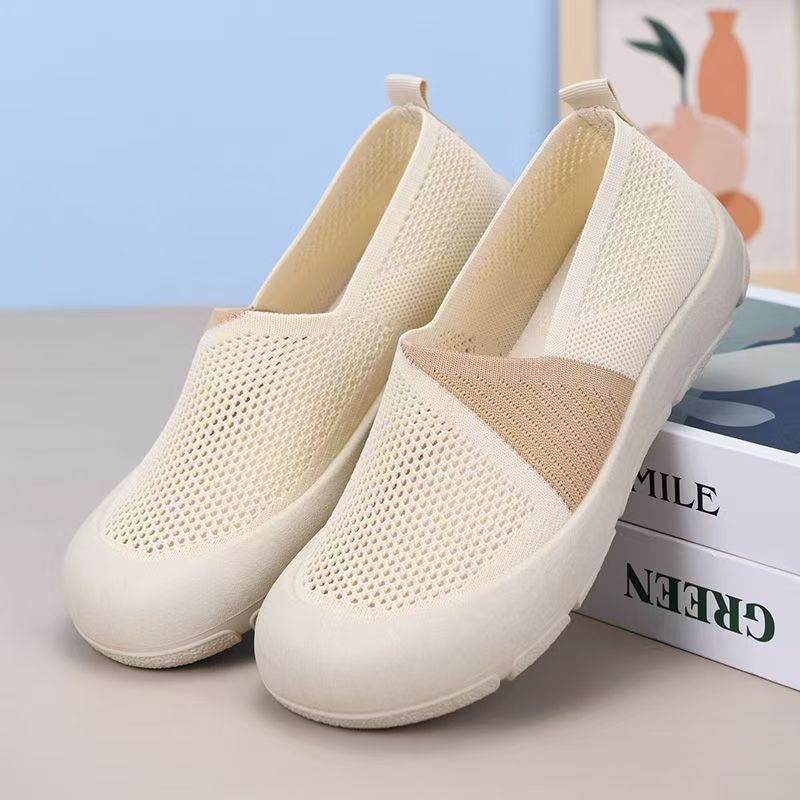 Damen Bequeme Slip-On Schuhe mit atmungsaktivem Obermaterial EB