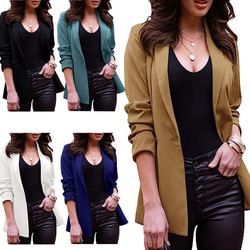 Damen Elegante, taillierte Blazerjacke aus feinem Material EB