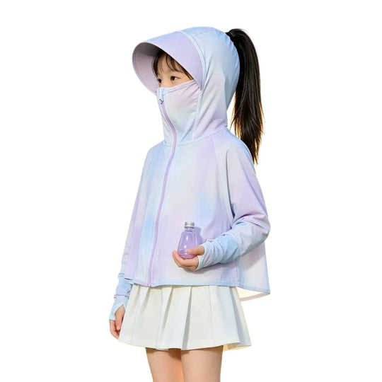 Mädchen modische Kapuzenjacke mit leichtem UV-Schutz EB