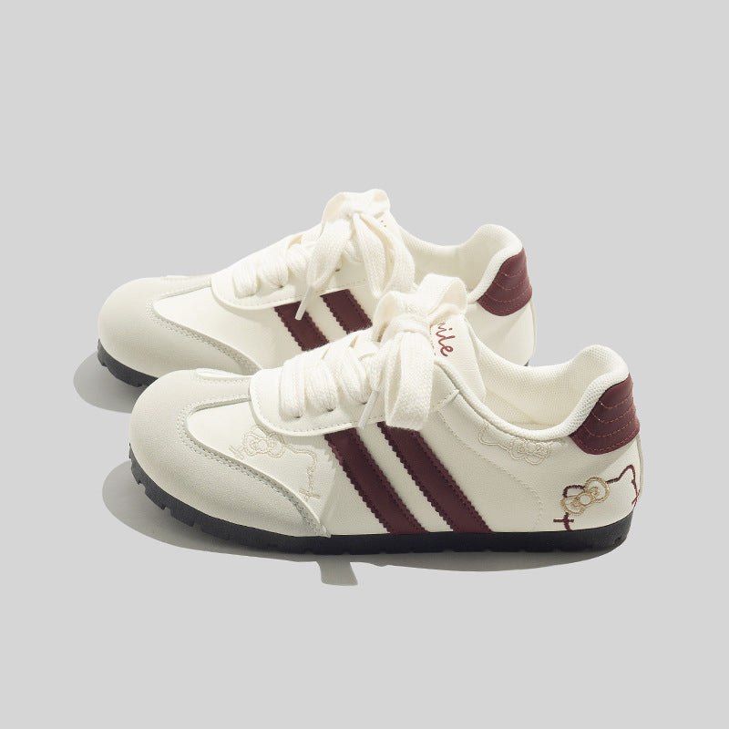 Damen Trendige Sneakers mit verspieltem Hello Kitty Motiv und rutschfester Sohle EB