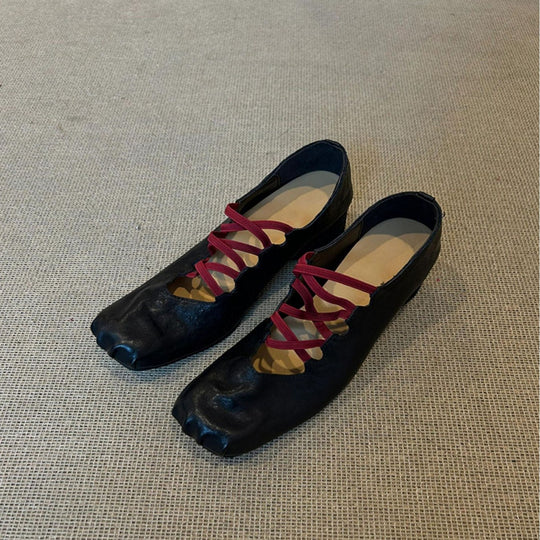 Damen Ballerinas mit modischem Schnür-Design und eleganter Passform EB