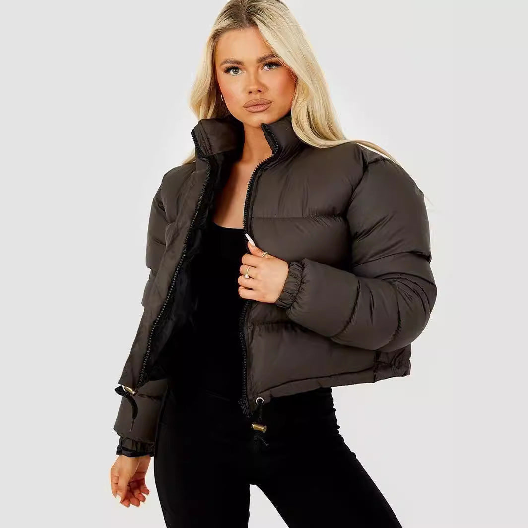 Damen stylische, kurz geschnittene Steppjacke EB