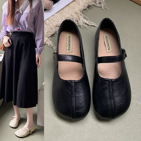 Damen Ballerinas mit verstellbarem Riemen und elegantem Design EB