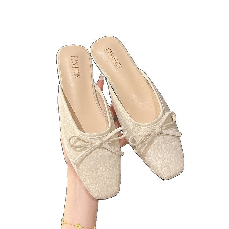 Damen modische Mules mit dekorativem Schleifenakzent EB