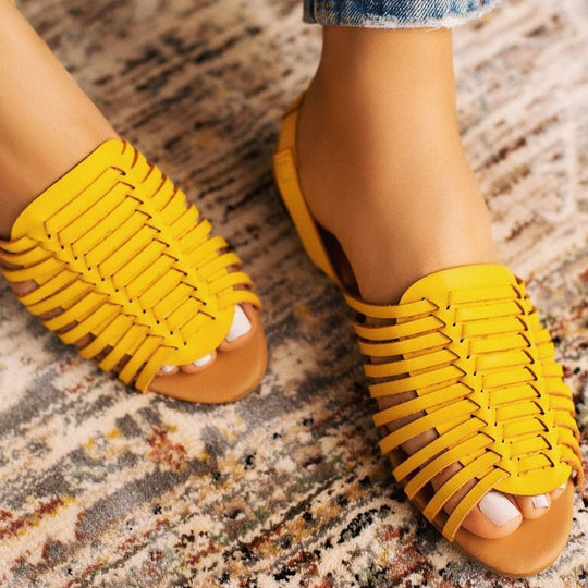Damen modische Riemchensandalen mit strukturierter Oberflächentextur EB