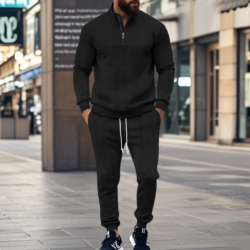 Herren Sportliches Freizeit-Set aus atmungsaktivem Material mit strukturiertem Design EB