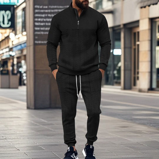 Herren Sportliches Freizeit-Set aus atmungsaktivem Material mit strukturiertem Design EB