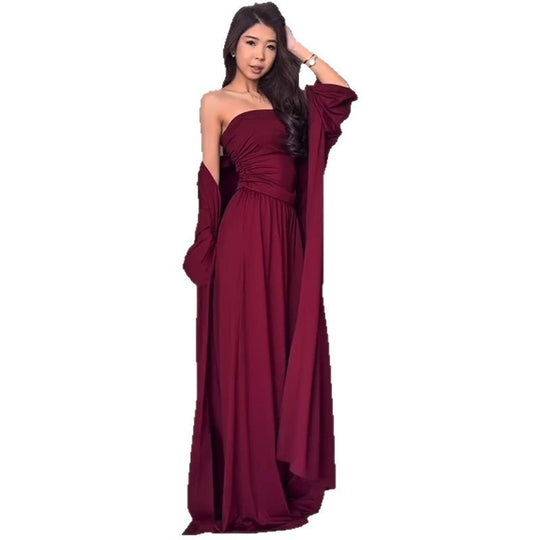 Damen luftiges Loungewear-Ensemble mit langem Kimono EB