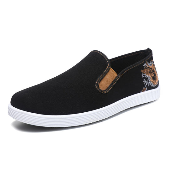 Damen modische Stoffslipper mit elegantem Stickmuster EB