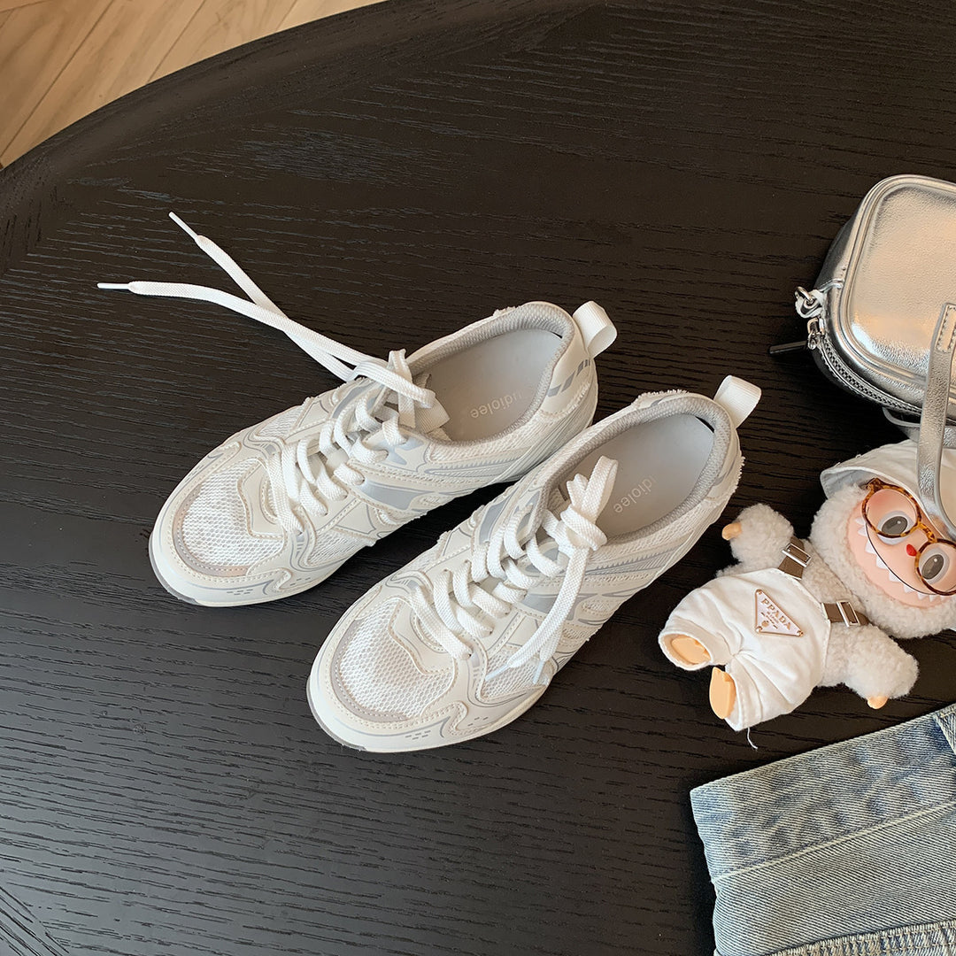 Damen modische Sneakers mit atmungsaktivem Mesh-Obermaterial und rutschfester Sohle EB