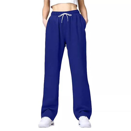 Damen bequeme Sporthose mit elastischem Bund und seitlichen Taschen EB