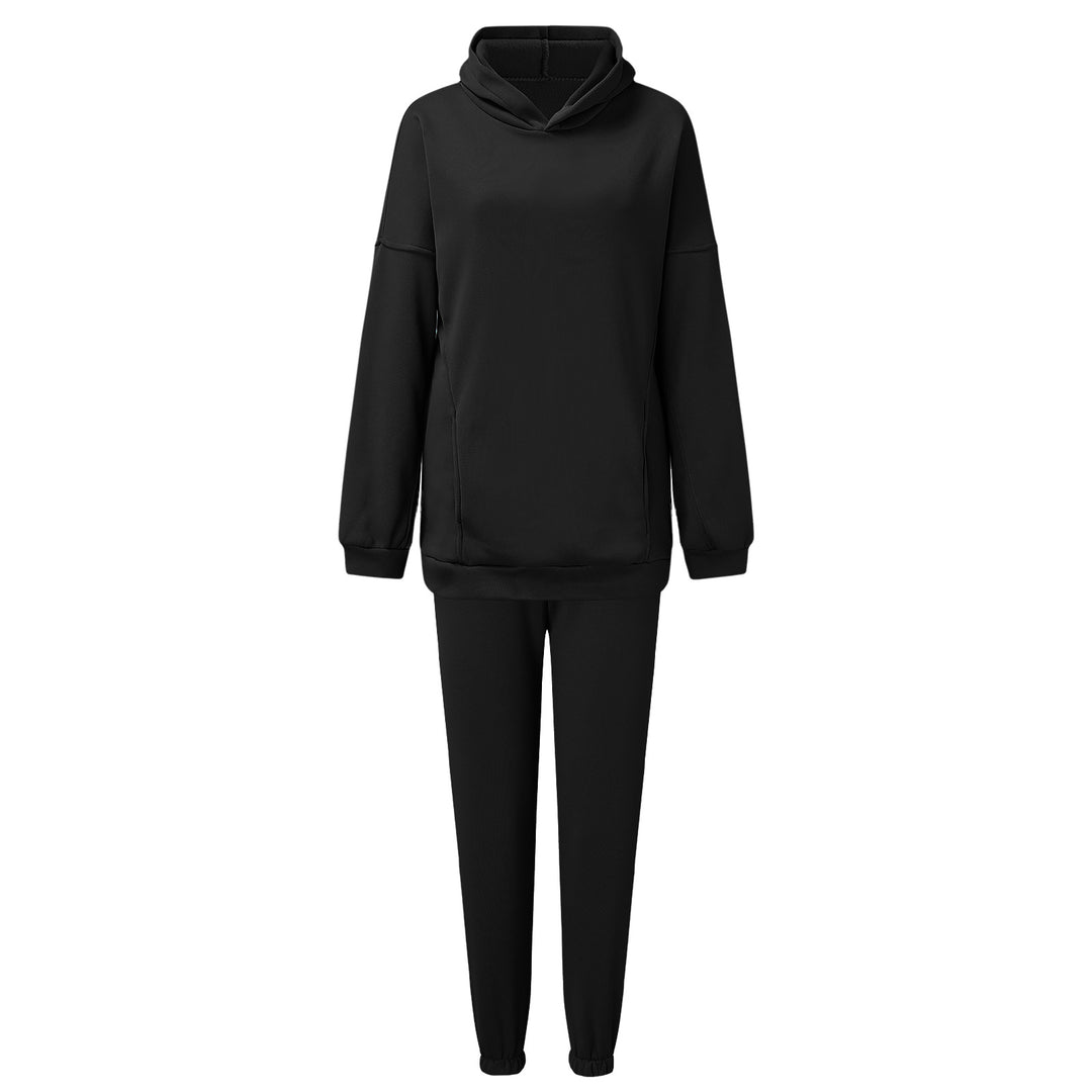 Damen nan oversized Kapuzen-Loungewear-Set mit extragroßer Kapuze und taillierter Jogginghose EB