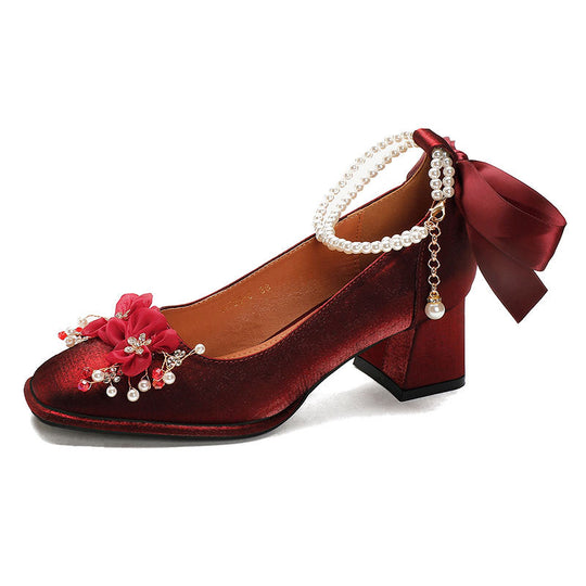 Damen verzierte und elegante Absatzschuhe EB