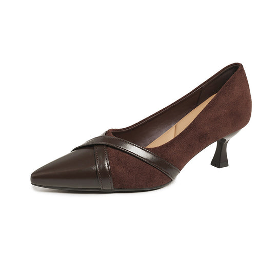 Damen elegante Slingback-Pumps mit spitzem Zehenbereich und modischem Riemchen EB