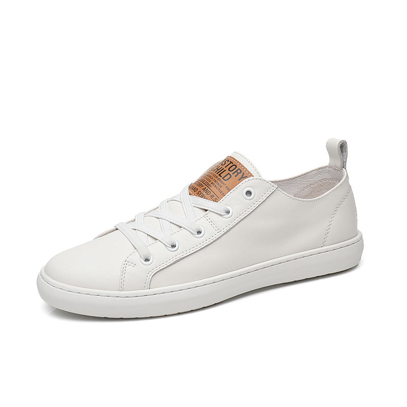 Damen elegante und bequeme Leder Sneakers mit atmungsaktivem Innenfutter EB