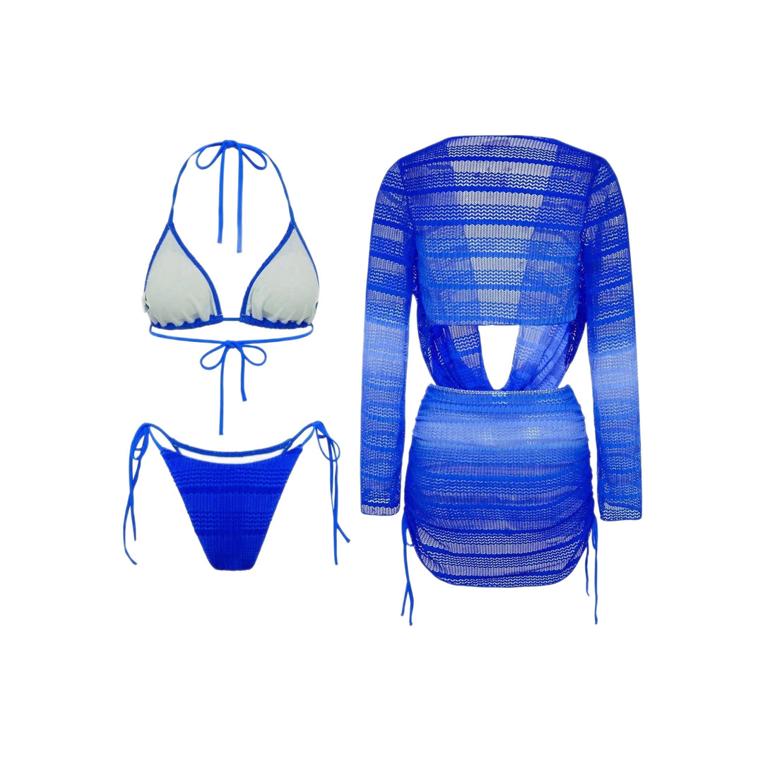 Damen Modischer Wickelpullover mit tiefem Ausschnitt EB
