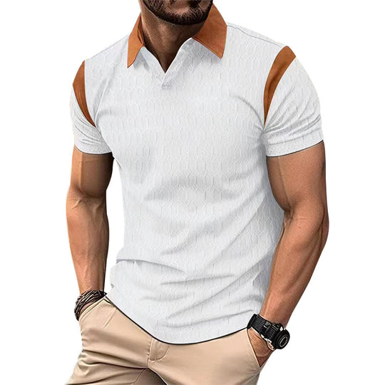 Herren Kurzarm Poloshirt mit strukturiertem Kragen und sportlichem Design EB