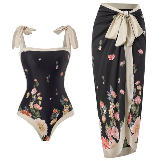 Damen Eleganter Schwimmanzug mit floralem Design EB