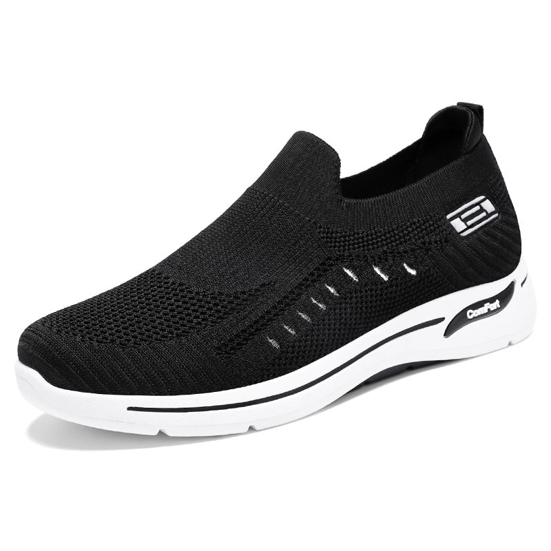 Damen nan ultraleichter gestrickter Slip-On Walking-Sneaker mit nahtlosem Sockenschaft und dämpfender EVA-Comfort-Zwischensohle EB
