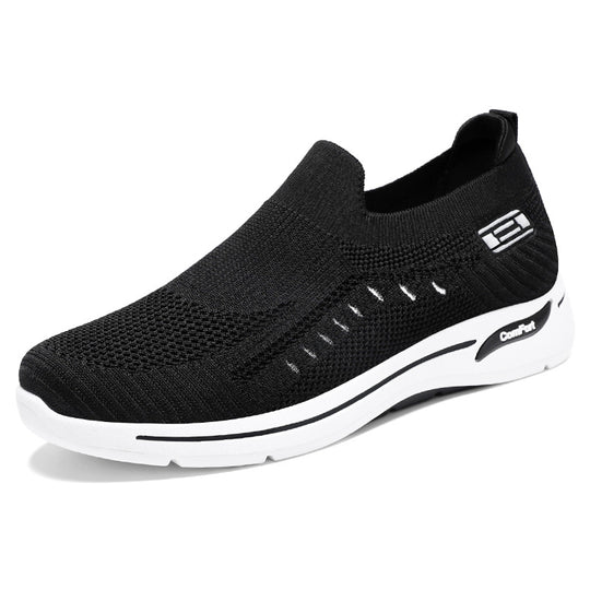 Damen nan ultraleichter gestrickter Slip-On Walking-Sneaker mit nahtlosem Sockenschaft und dämpfender EVA-Comfort-Zwischensohle EB