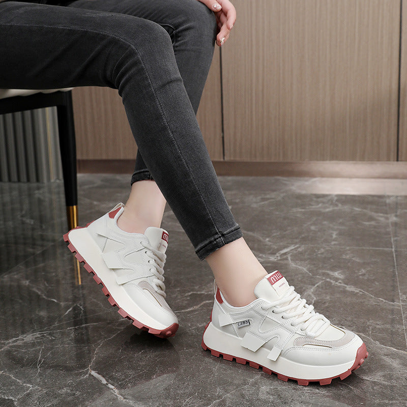 Damen modische Plateausneakers mit robustem Sohlenprofil EB